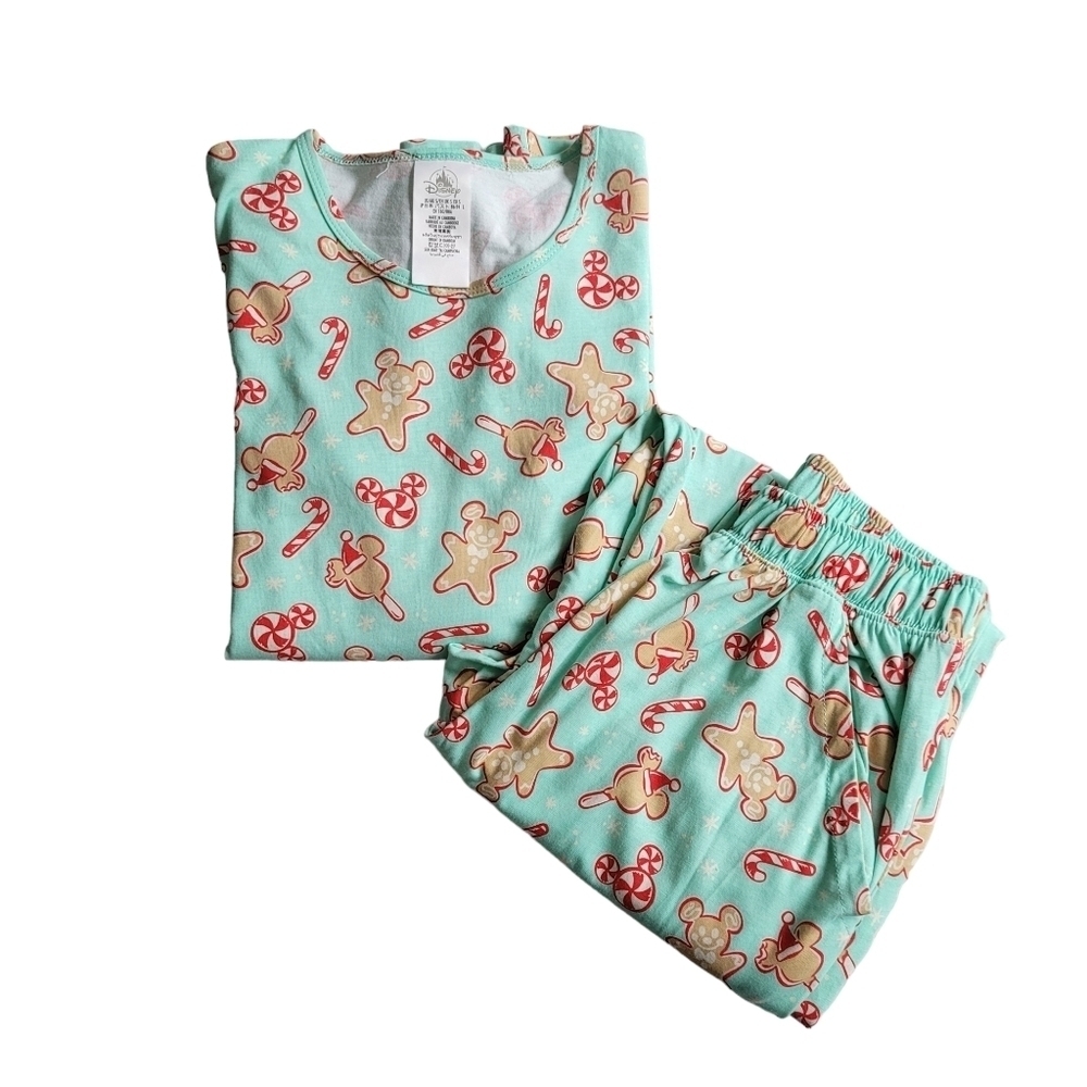 NEW Disney Peppermint Gingerbread Long Sleeve & Pants Women's Small Pajama Set